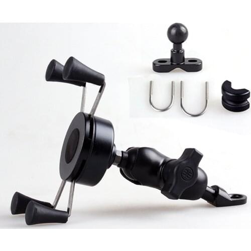 Motorcycle Handlebar X Grip Mount Bicycle Support Motorbike Mirror Seat Mobile Phone Holder Bracket Universal Accessories