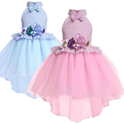 Lace Princess Girl Dress For Girls Birthday Party Clothing Kid Formal Evening Gown Tutu Dress Flower Girls Costume