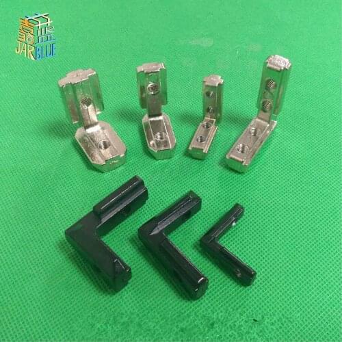 Hotsale T Slot L Type 90 Degree 2020 Aluminum Connector Bracket Fastener Eu Standard 20/30/40/45 Series Aluminum Profile Parts