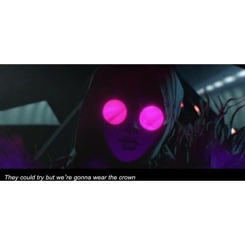 LOL S8 League of Legends K/DA Red Sunglasses Glasses Kda Evelynn Cosplay Prop