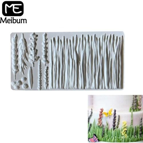 Meibum lavender Silicone Fondant Cake Mold love romantic flower Gum Paste Sugar Craft Decorating Mould Chocolate Pastry Pan