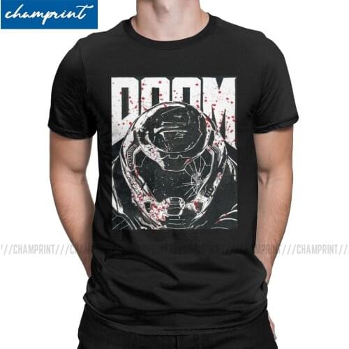 Doom Eternal Doomslayer Men T Shirts Doomguy Doom Slayer Cacodemon Novelty Tee Shirt Short Sleeve Round Collar T-Shirts