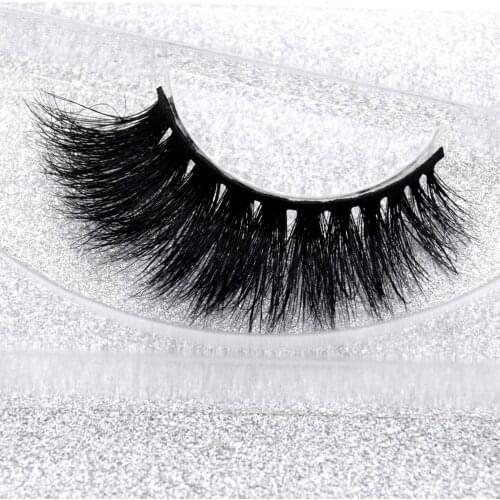 Visofree 3D Real Mink Lashes Eyelashes Extension Thick Winged Volume Eye Lashes 100% Handmade Glitter Packing (Blank Box) D111