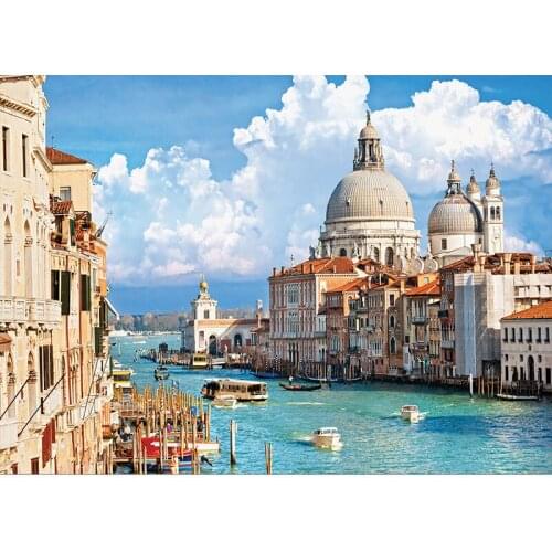 Adult Puzzle 1000 Pieces Scenery Italy Venice Canal Restaurant Room Living Room Porch Hanging Painting