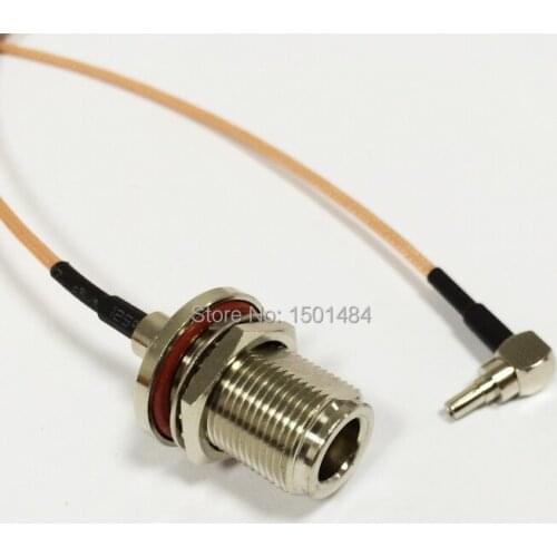 New N Female bulkhead Switch CRC9 Right Angle Convertor pigtail cable RG316 Wholesale Fast Ship 15CM 6" Adapter
