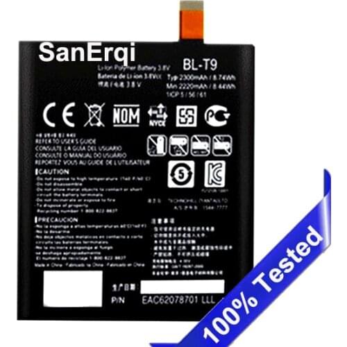 SanErqi 10PCS / LOT BL-T9 For LG Nexus 5 BL-T9 E980 G D820 D821 BLT9 Battery 2300 mAh New Battery Replacement