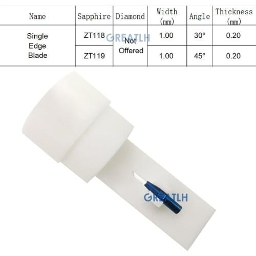 Sapphire Single Edge Blade Sharp Ophthalmic Blade Reusable Veterinary Ophthalmic Instruments