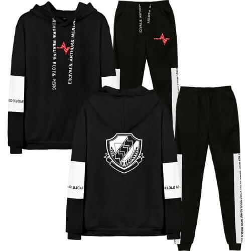 2020 New Anime Angel Beats Two Piece Set Hoodies And Sweatpants Jogger Men Women Long Sleeve Streetwear Tracksuit Regular