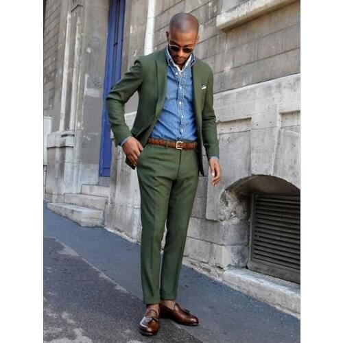 Dark Green Men Wedding Suit Tailor Made Suits Custom Made Tuxedo Wedding Suits For Men Costume Homme Mariage Costumes Sur Mesure
