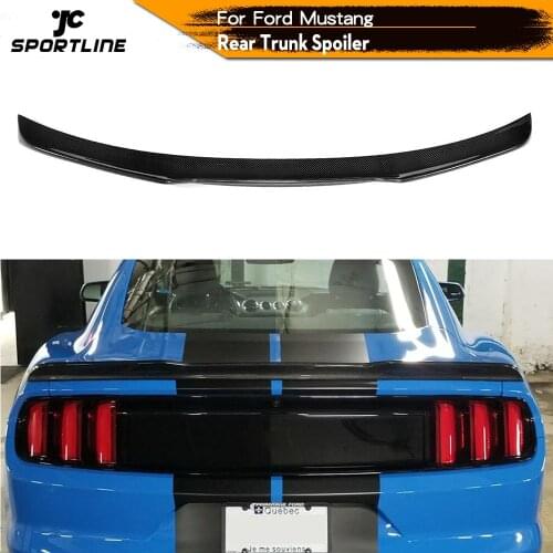 Carbon Fiber Car Rear Trunk Spoiler Wing Boot Lip for Ford Mustang GT Coupe 2015 2016 2017