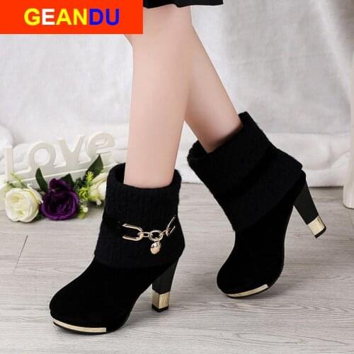 Winter Boots Snow Boots Women Shoes Woman Boots Ankle Boots Thick Increased 2019 Winter New Warm Comfortable Casual Boots