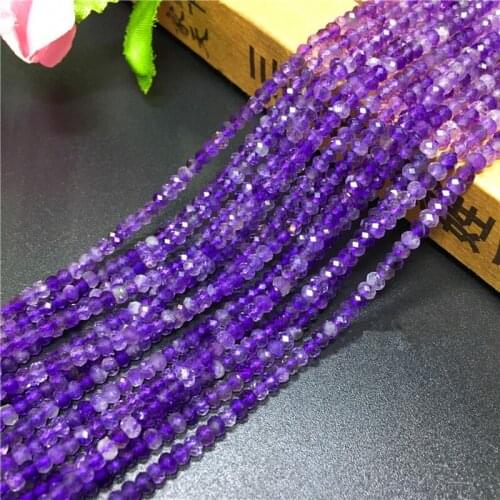 2*3MM/3*4MM 1Strand/Pack 100% Natural Uruguay Crystal Stone Round Section Loose Bead Jewelry Beads Strands