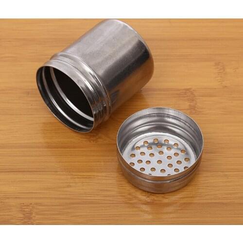 200 pcs/lot Salt Shaker Jar Sugar Pepper Toothpick Storage Bottle BBQ Picnic Seasoning Storage Jars 5*7cm Stainless Steel