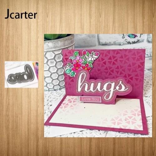 2021 Hugs Letters New Design Metal Cutting Dies Craft Stencil for Scrapbooking Handmade Diy Card Make Shape Album Decor Model