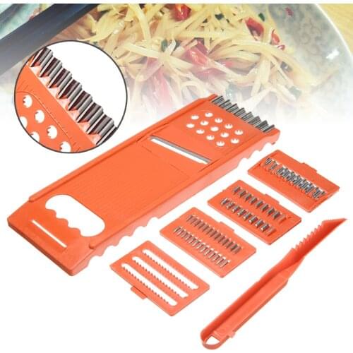 6in1 Multifunctional Potato Slicer Cutter Kitchen Vegetable Potato Peeler Tool Stainless Steel Slicer Convenience Gadget