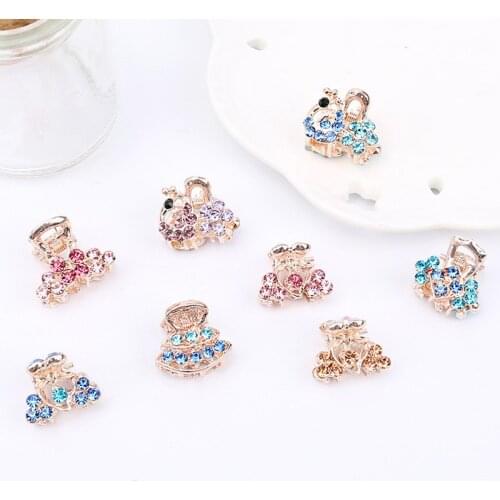 Hair Accessoires Shiny Rhinestone Dot Hair Claws Gift for Women Leaf Cherry Hairpins Color Hair Clip Girl Headwear Jewelry