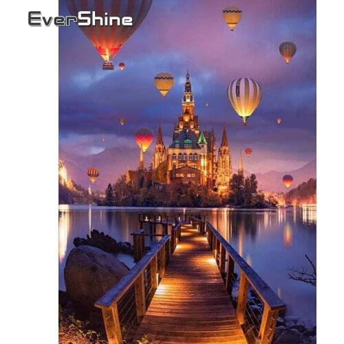 EverShine Diamond Mosaic Bridge Cross Stitch Kits Diamond Painting Full Square/round Landscape Rhinetones Art Sale Embroidery