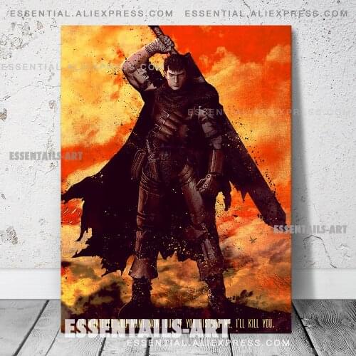 Guts Berserker Anime Poster Canvas Wall Art Painting Decor Pictures Bedroom Study Living Room Home Decoration Prints