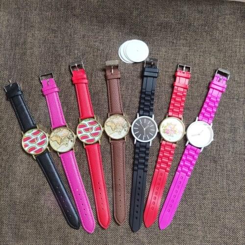 Free Shipping 10pcs/lot Sublimation Blank Watch +1 set tools for Sublimation Transfer Printing DIY Craft Gift