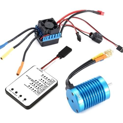RC F540 3000KV/3300KV/3930KV/4370KV Sensorless Brushless Motor with 45A Brushless Senseless ESC Combo For 1/10 RC Car