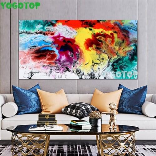 Large Colorful Abstract red Cloud Diy Diamond Painting Full,Diamond embroidery,3d,pictures of Rhinestone,mosaic Wall Art YY5295