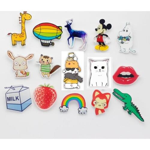 One Piece Japanese Cartoon Comics Rabbit Giraffe Sexy Mouth Rainbow Colorful Arcrylic Brooch Pin Badges On Backpack For Clothes
