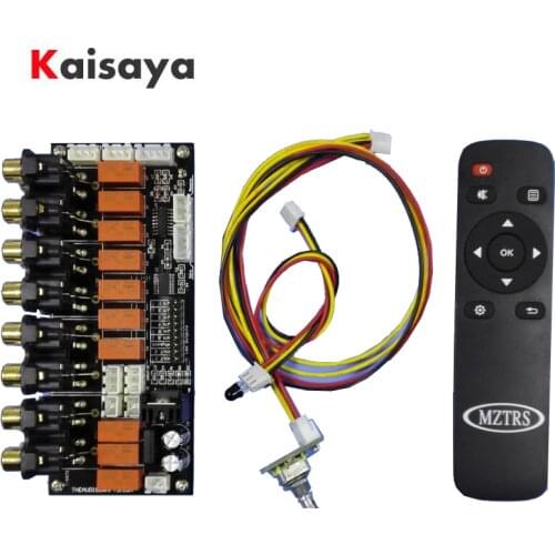 Remote sound source switching 6-way Audio Input 2 way output Signal Selector Switching Encoder Board T1440