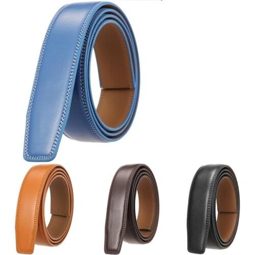 Mens Automatic Buckle Belts No Buckle Belt Brand Belt Men High Quality Male Genuine Strap Jeans Belt Free Shipping 3.5cm Belts