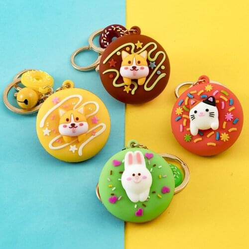 Korean Creative Key Fob Pendant Car Bag Cartoon Accessories Small Gift Wholesale