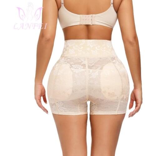 LANFEI Women Fake Ass Big Booty Control Panties 2 PCS Butt Lifter Pads Pant Hip Enhancer Shaper Push Up Shapewear Bottom Panties