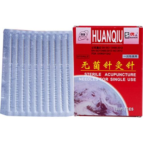 500pcs/lot Huanqiu acupuncture needle single use disposable sterile single package warm moxibustion Beauty needle