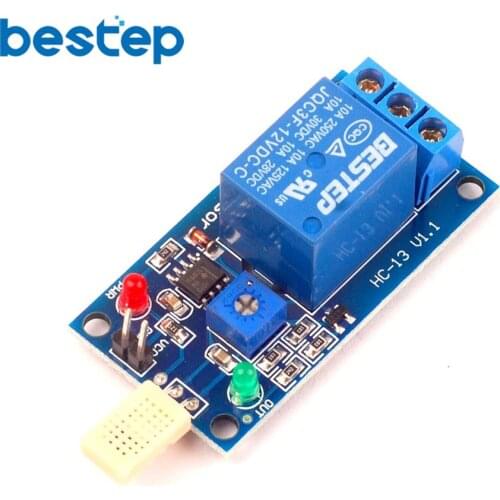 DC 5V 12V 1 Channal 1CH Humidity Sensor Switch Relay Module Control Board Humidity Sensor Module