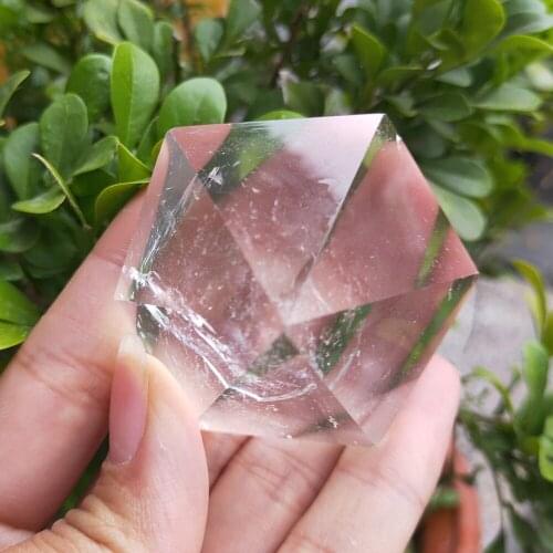 4cm Natural Clear Quartz Crystal Pyramid New Type Hexagonal gemstone Pyramid 6 Faced Reiki Healing Hat type Pyramid
