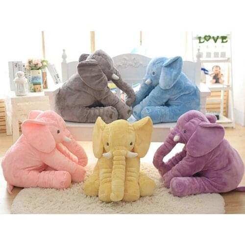 40/60cm plush elephant pillow stuffed animal toy soft and cute doll birthday and Christmas gifts for kids boy girl