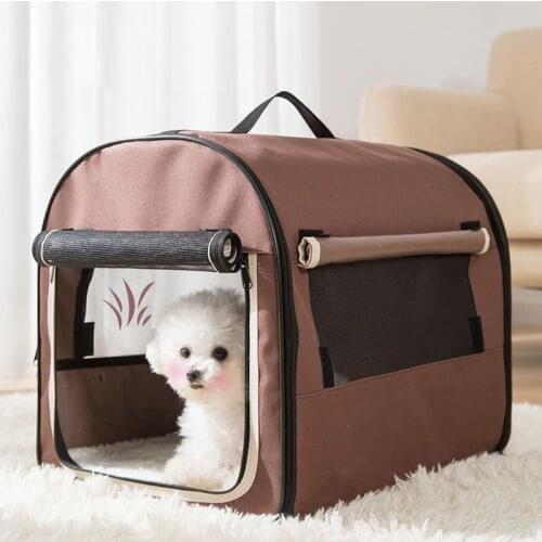 Portable Dog Carrier Bag Pet Car Travel Crates Vehicle Folding Soft Bed Collapsible Kennel House for Small Medium Puppy Cats