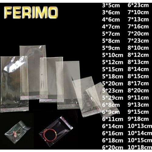 LBSISI Life 200pcs Small Size Clear Self Adhesive Bags Plastic Opp Bag For Candy Cookie Jewelry Packing Resealable Packaging Bag