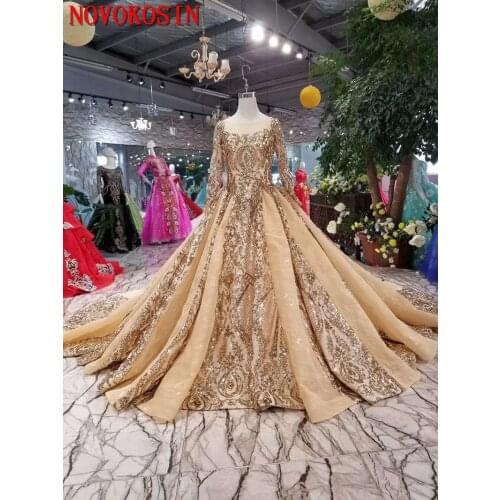 Sample Embroidered Lace Luxury Wedding Dresses 2020 A Line Catheral Train Bridal Gowns Low V Back Long Sleeves Wedding Vestidos