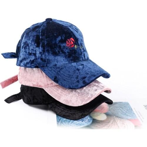 Mingjiebihuo New arrival fashion Rose embroidery hat spring summer ladies baseball cap outdoor holiday trend adjustable cute hat