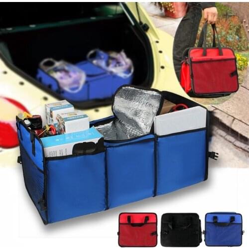High Capacity Car Storage Bag Organiser Foldable Trunk Toys Food Storage Organizer Box Tidying Trunk Organizer Car Accessories
