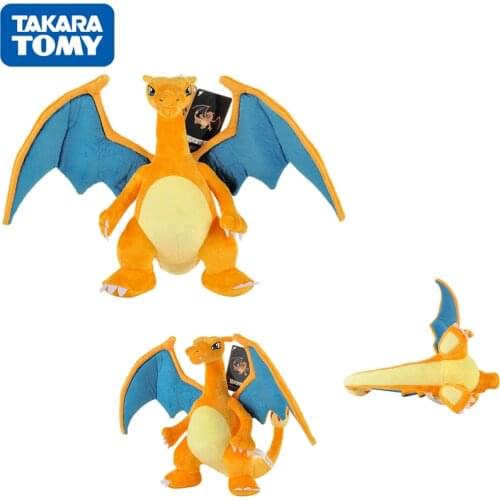 Takara Tomy Pokemon New Cartoon Plush Doll Anime Peripheral Charizard Stuffed Toy Comic Character Model Toys Child Birthday Gift