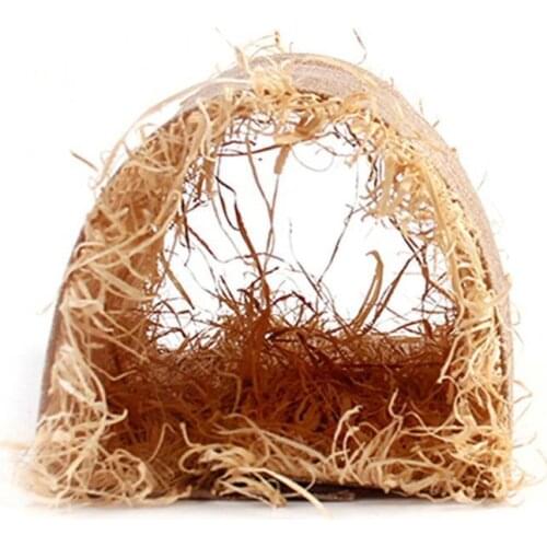 Straw Delicate Animal Activity Center Grass Hut Bed Animal Toy Animal Grass Tunnel Toy Multi-functional for Pets