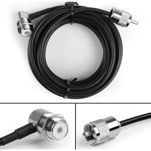 Artudatech 5M Feeder Car Radio Extension Cable For Moible Radio Antenna PL259 SO239 Aerial