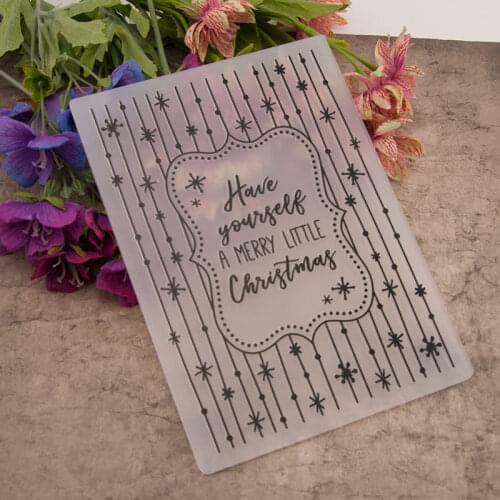 ZFPARTY Merry Christmas Plastic Embossing Folders for DIY Scrapbooking Paper Craft/Card Making Decoration Supplies