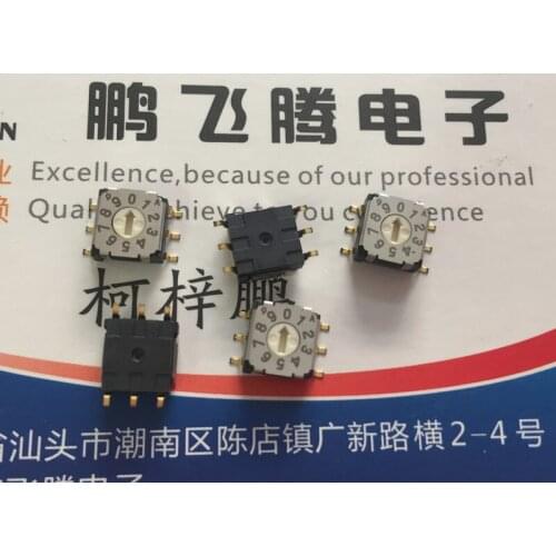 1PCS Japan COPAL SH-7010TB 0-9/10-bit rotary dial coding switch patch 6 feet positive code 3: 3 feet gold-plated feet