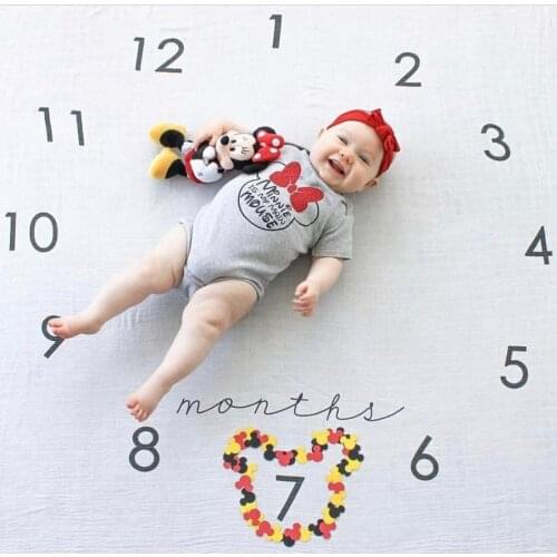 100pcs Newborn Baby Milestone Blanket Photography Prop Background Monthly Growth Shooting Photo Bedding Wrap 100x100cm