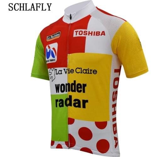 1985 france cycling jersey short sleeve red white green summer bike wear jersey road jersey clothing bicycle clothes schlafly