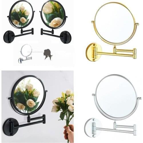 2-Side Swivel Wall Mount Makeup Mirror 3x Magnification for Cosmetic Shaving