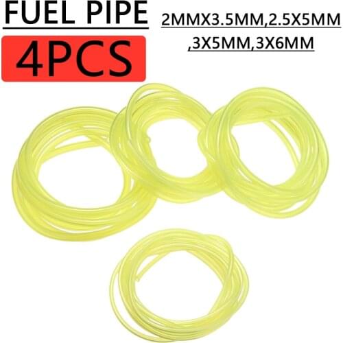 4pcs Tygon Fuel Pipe 2M Petrol Fuel Gas Line Pipe Hose Petrol Line Trimmer Chainsaw Blower Pipe Soft Flexible Fuel Hose