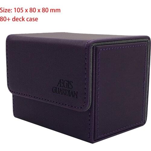 AEGIS GUARDIAN Premium 80+ Card Box For Trading Card Game Mtg/Pokemon/YuGiOh TCG Deck Case Container, Purple