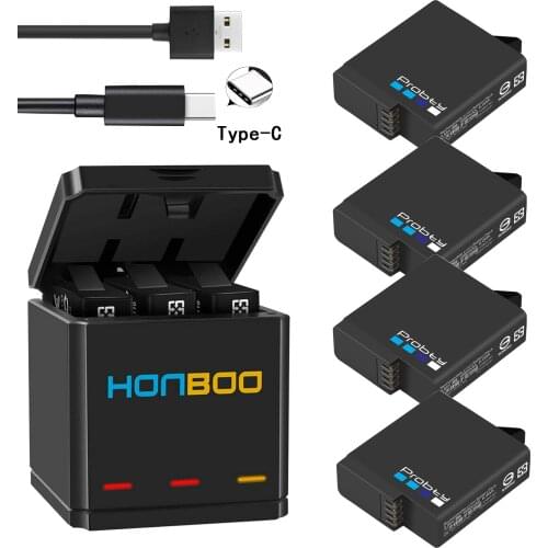 High quality GoPro Hero 7 hero 6 hero 5 black battery + triple charger for Go Pro Hero 7 6 5 black camera battery